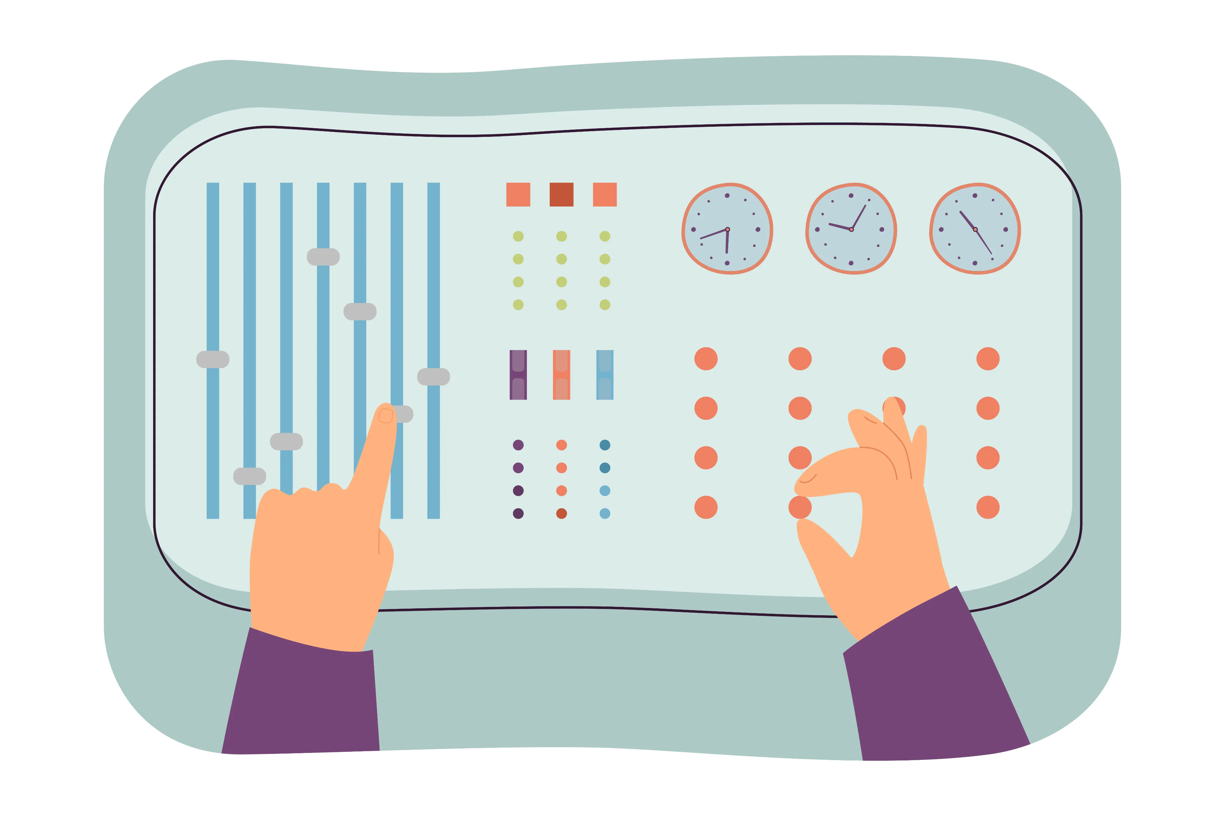 Control panel with switches