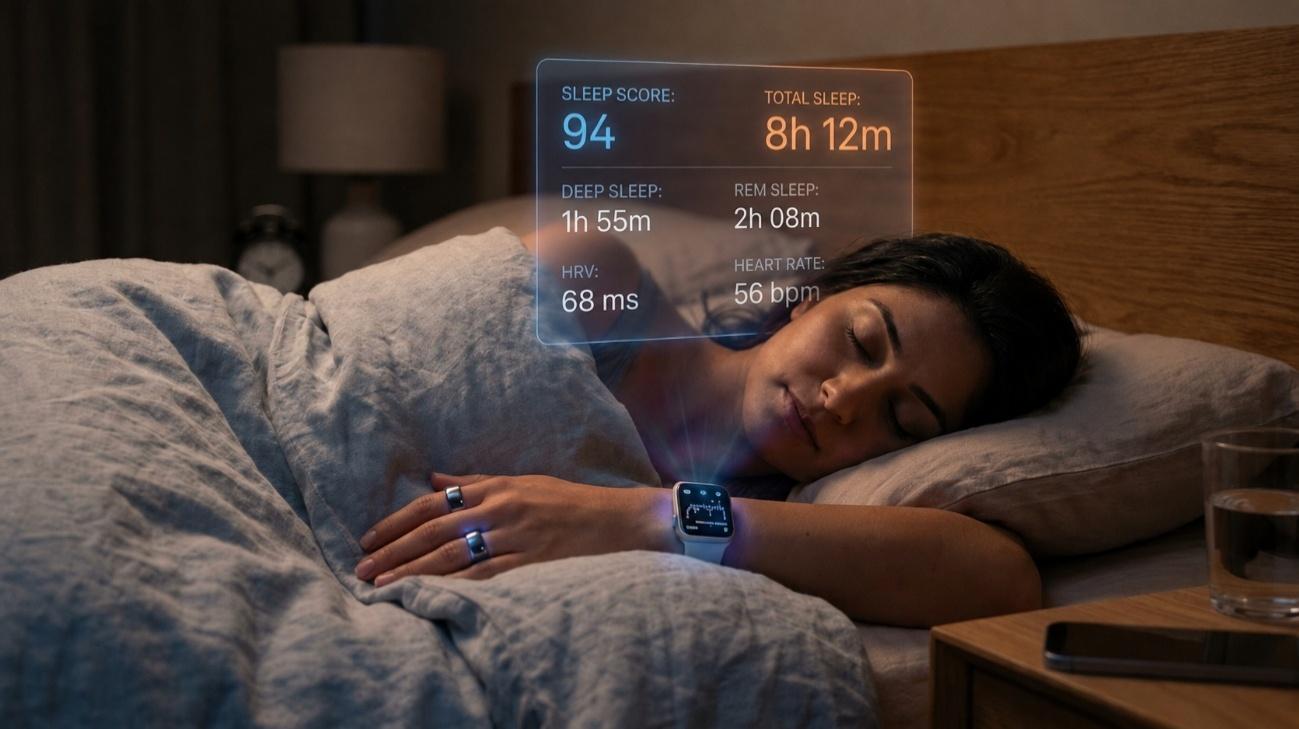 Sleep tracker device monitoring sleep patterns